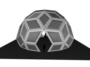 diamond pattern geodesic dome like structure 3D 模型