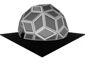diamond pattern geodesic dome like structure 3D 模型