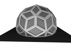 diamond pattern geodesic dome like structure 3D 模型