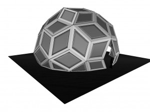 diamond pattern geodesic dome like structure 3D 模型