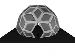 diamond pattern geodesic dome like structure 3D 模型