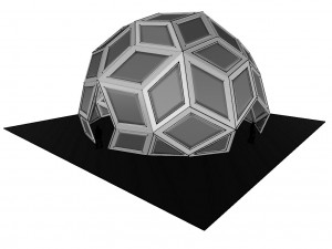diamond pattern geodesic dome like structure 3D 模型