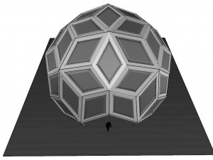 diamond pattern geodesic dome like structure 3D 模型