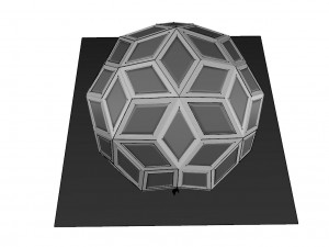 diamond pattern geodesic dome like structure 3D 模型