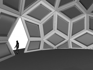 diamond pattern geodesic dome like structure 3D 模型