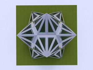 pointed structure with glass panels Modello 3D