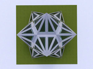 pointed structure with glass panels 3D Model