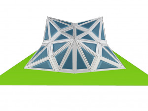 pointed structure with glass panels Modello 3D