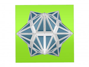 pointed structure with glass panels Modello 3D