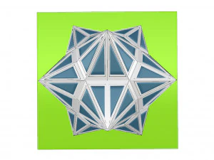 pointed structure with glass panels 3D Model