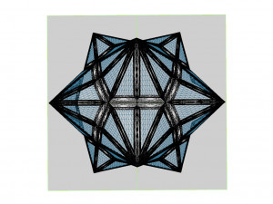 pointed structure with glass panels Modello 3D