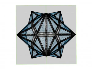 pointed structure with glass panels 3D Model