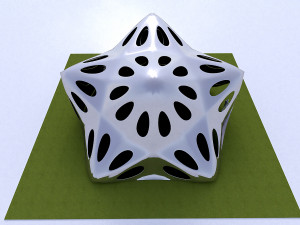 pointed structure with smooth panels and perforations Modelo 3D