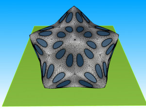 pointed structure with smooth panels and perforations Modelo 3D