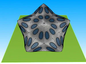 pointed structure with smooth panels and perforations 3D Model
