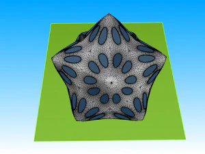 pointed structure with smooth panels and perforations 3D Model
