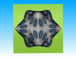 pointed structure with smooth panels and perforations Modelo 3D