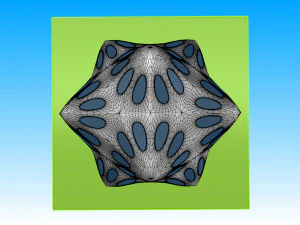 pointed structure with smooth panels and perforations 3D Model