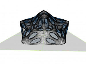 pointed structure with smooth panels and perforations Modelo 3D