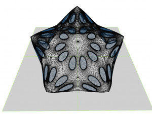 pointed structure with smooth panels and perforations Modelo 3D