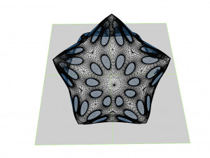 pointed structure with smooth panels and perforations Modelo 3D