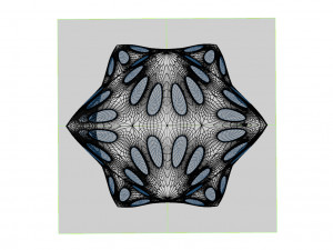 pointed structure with smooth panels and perforations Modelo 3D