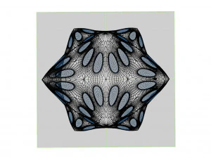 pointed structure with smooth panels and perforations 3D Model