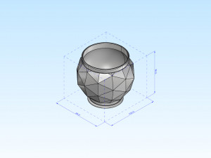 decorative triangulated container pot for succulents v1 3D Baskı Modeli