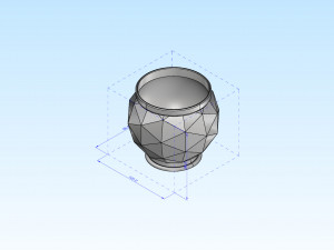 decorative triangulated container pot for succulents v1 3D Baskı Modeli
