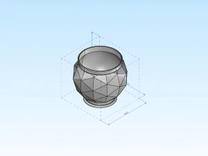 decorative triangulated container pot for succulents v1 3D Print Model