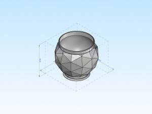 decorative triangulated container pot for succulents v1 3D Baskı Modeli