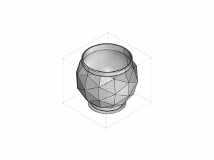 decorative triangulated container pot for succulents v1 3D Baskı Modeli