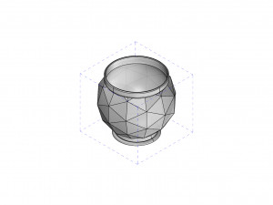 decorative triangulated container pot for succulents v1 3D Baskı Modeli