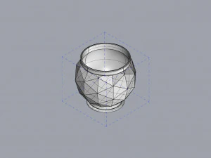 decorative triangulated container pot for succulents v1 3D Print Model