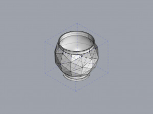decorative triangulated container pot for succulents v1 3D Baskı Modeli