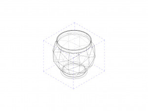 decorative triangulated container pot for succulents v1 3D Baskı Modeli