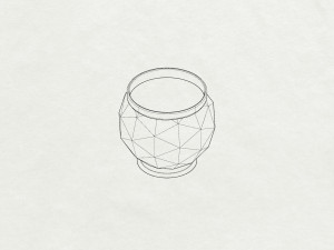decorative triangulated container pot for succulents v1 3D Baskı Modeli