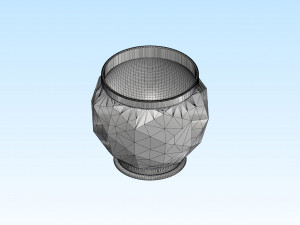 decorative triangulated container pot for succulents v1 3D Baskı Modeli