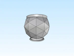 decorative triangulated container pot for succulents v1 3D Print Model