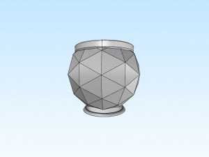 decorative triangulated container pot for succulents v1 3D Baskı Modeli