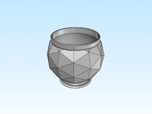 decorative triangulated container pot for succulents v1 3D Baskı Modeli