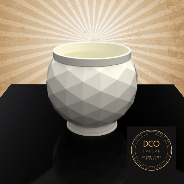 decorative triangulated container pot for succulents v2 Modelo de Impressão 3D .c4d .max .obj .3ds .fbx .stl .blend 
