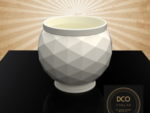 decorative triangulated container pot for succulents v2 3D 프린트 모델