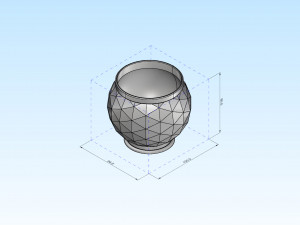 decorative triangulated container pot for succulents v2 Modelo de Impressão 3D