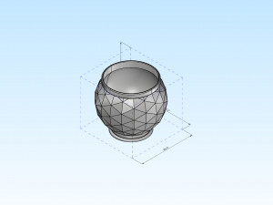 decorative triangulated container pot for succulents v2 Modelo de Impressão 3D