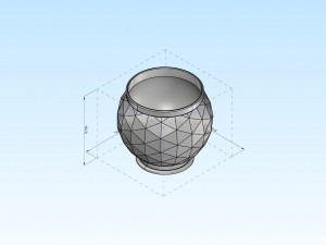 decorative triangulated container pot for succulents v2 Modelo de Impressão 3D