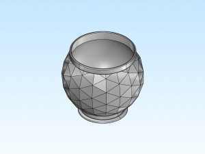 decorative triangulated container pot for succulents v2 Modelo de Impressão 3D