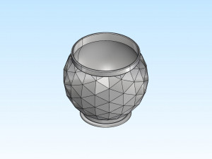 decorative triangulated container pot for succulents v2 Modelo de Impressão 3D