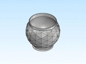 decorative triangulated container pot for succulents v2 Modelo de Impressão 3D