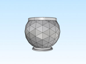 decorative triangulated container pot for succulents v2 Modelo de Impressão 3D